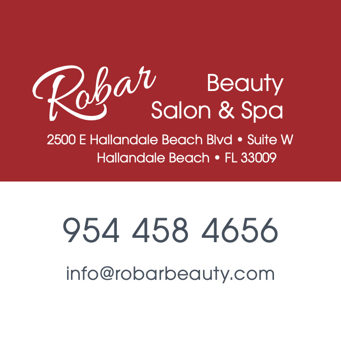 Robar Beauty Salon contact information card